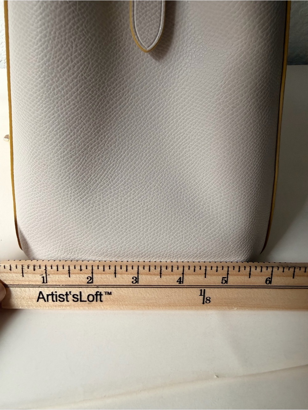 Coach Margot Carryall Yellow & Cream Crossgrain Leather Tote Bag - Picture 8 of 14